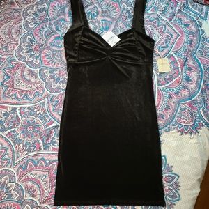 Black velour dress